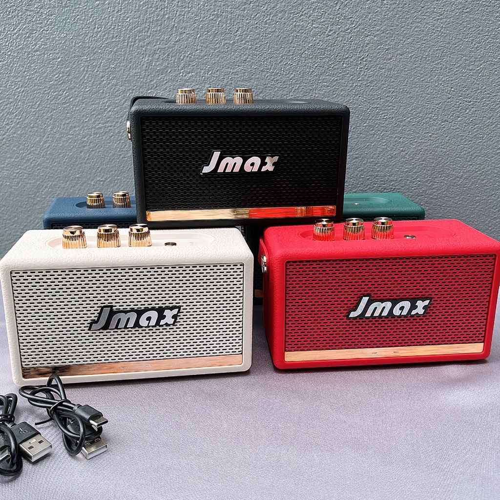 Jmax ลำโพงบลูทูธไร้สาย รุ่นJMAX-JM4D เสียงดี เบสเเน่น ขนาดพกพา ดีไซน์สวย มินิมอล สินค้าพร้อมจัดส่ง