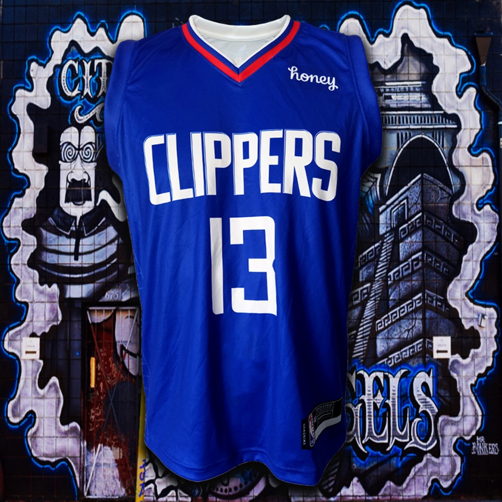 เสื้อบาสเกตบอล NBA ทีม ทีมคลิปเปอร์ส #BK0069 รุ่น Association / #13 พิมพ์ทั้งตัว ไซส์ S-5XL