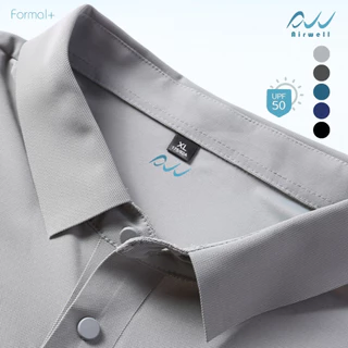 AIRWELL เสื้อยืดคอปกแขนยาวติดแอร์ รุ่น Formal ผ้าIce Silk กันUV ใส่สบาย แห้งไว ไม่ต้องรีด เย็นกว่าถึง-8 ํc