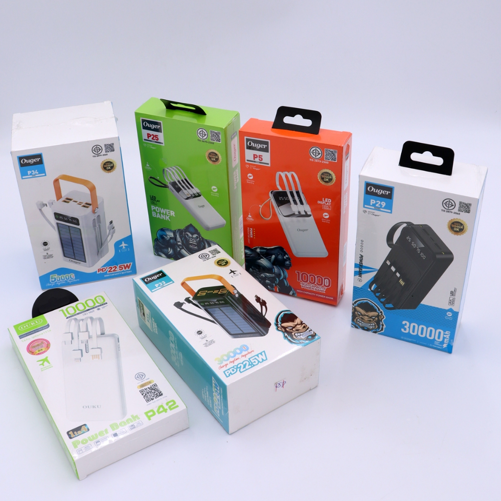 พาเวอร์แบงค์ Ouger รุ่น P29 พาวเวอร์แบงค์ แบตเตอรี่สำรอง Ouger P29 Powerbank 30000mAh จอLED พาวเวอร์