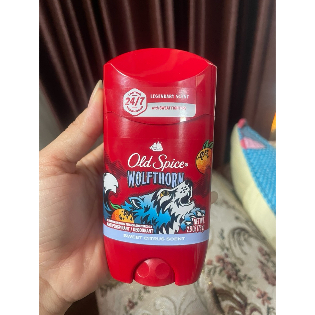 Old Spice Wolfthorn Deodorant 73g. เนื้อสีขาว