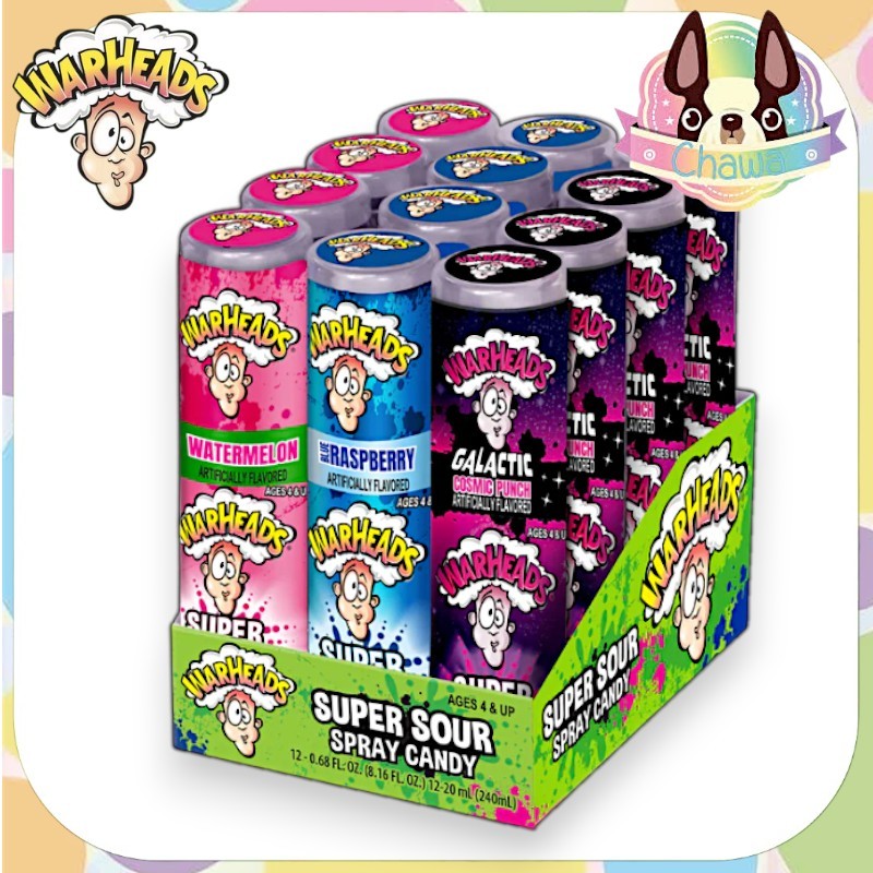 🎉พร้อมส่งจากไทย 🚚 ขนมนำเข้าจาก US💥WarHeads Super Sour Spray ลูกอมสเปรย์สุดเปรี้ยว! เปรี้ยวจี๊ด🍋🌀