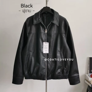 **ของแท้​พร้อมส่​งจาก​ไทย​**​ ZARA​ ​LEATHER​ EFFECT​ MEN'S​ JACKET​
