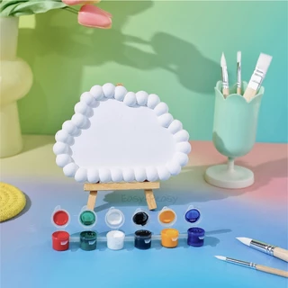พร้อมส่ง! ถาดปูนปลาสเตอร์ระบายสี ถาดพร๊อพถ่ายรูป งาน DIY สำหรับเด็ก-ผู้ใหญ่