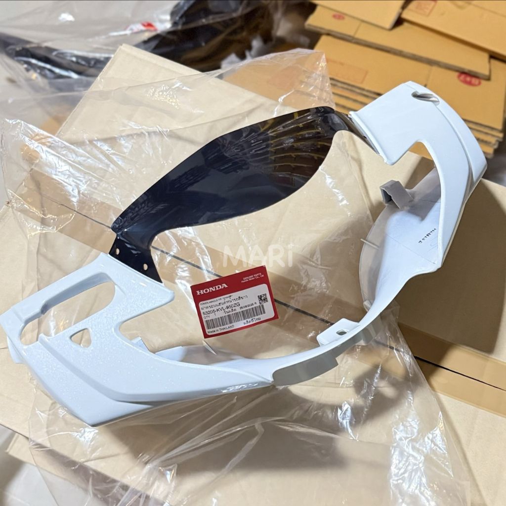 หน้ากาก เวฟ125 ไฟเลี้ยวบังลม สีขาว 53205-KVL-950ZG แท้ศูนย์