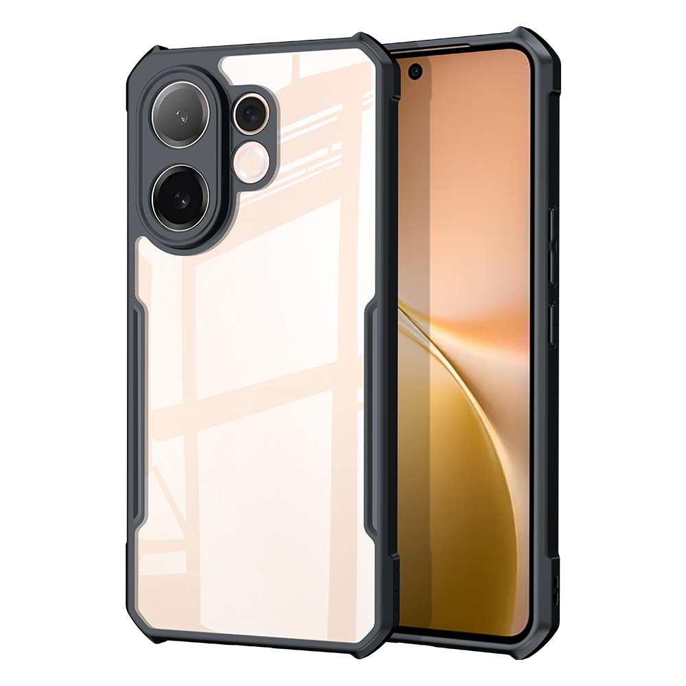 XUNDD เคส Vivo V60 เคสกันกระแทก Vivo V60 เคสกันเลนส์กล้อง ขอบนิ่ม-ด้านหลังใส Vivo V60 Shockproof cas