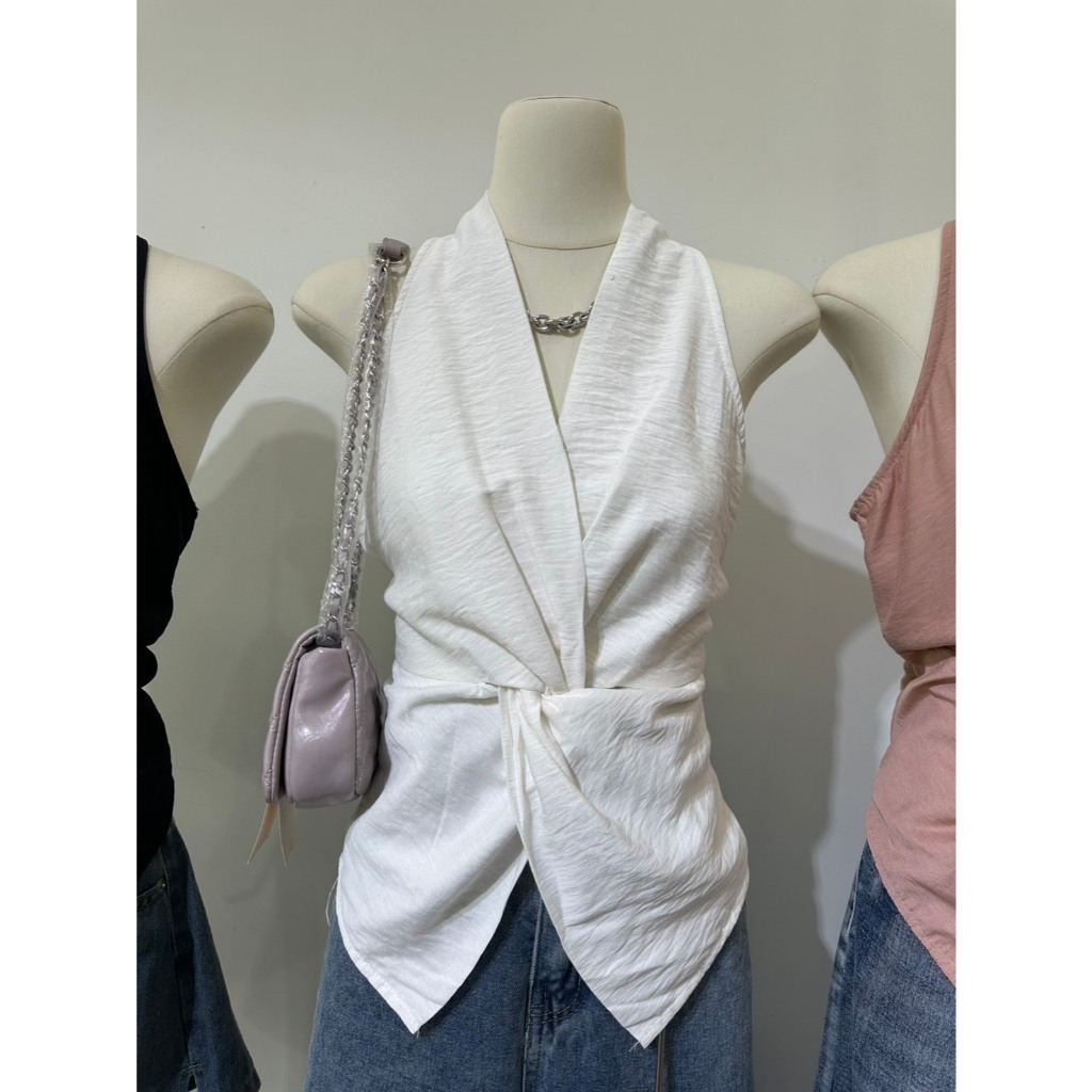 MATINEE M1948 เสื้อแขนกุดเย็บมัดหน้าทรงสวย สวยเก๋มีสไตล์ ใส่ง่ายได้ทุกโอกาส - รูปที่ 4