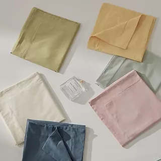 LULUNA ปลอกหมอนสีพื้น ป้องกันไรฝุ่น ขนาด 19" x 29" (48 x 74 ซม.) มีให้เลือกหลายสี