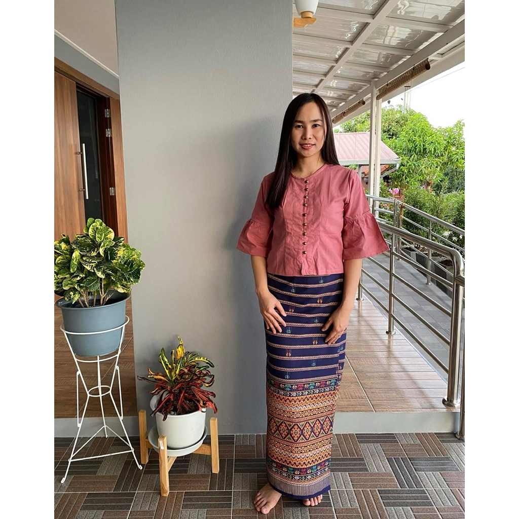 ผ้าซิ่นพิมพ์ลายแบบผูกงานสวยผ้านิ่ม - รูปที่ 6