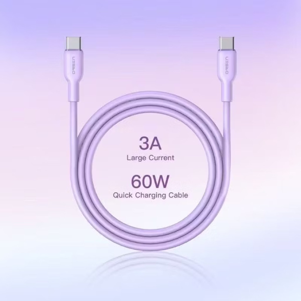 สายชาร์จ Orsen by Eloop S12 สายชาร์จเร็ว Type-C to Type-C ยาว 1.2 ม. PD60W
