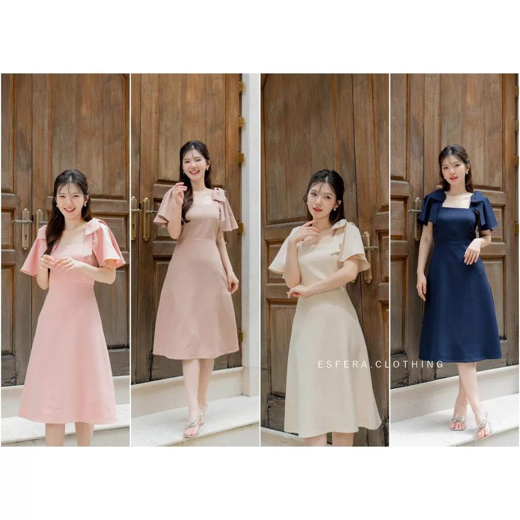 ESFERA-ES-DR25-10 Bowty Basic Dressเดรสน่ารัก เดรสออกงาน