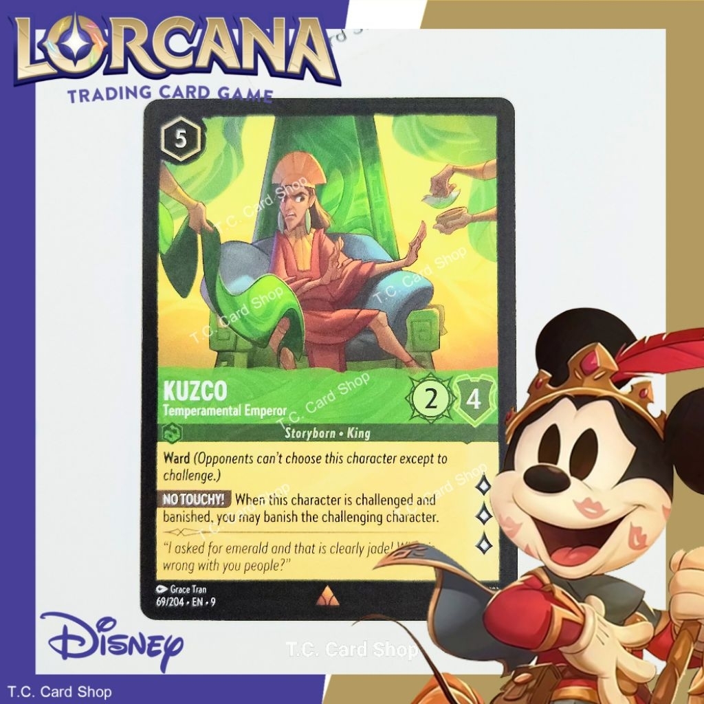 Kuzco - Temperamental Emperor - 069/204 R - Disney Lorcana  (ดิสนีย์ ลอร์คาน่า) (Fabled)