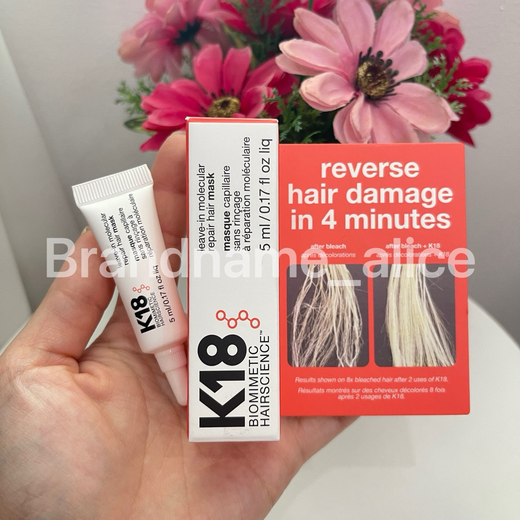 แท้💯 K18 leave-in molecular repair hair mask 15 ml ทรีทเม้นท์บำรุงผม