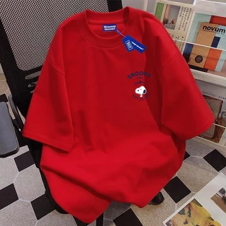 ✨【จัดส่งภายใน 24 ชั่วโมง】 สนูปปี้ ย้อนยุคอเมริกัน เสื้อ เสื้อยืด oversize เสื้อยืดผู้หญิง เสื้อผู้ชาย เสื้อแฟชั่น