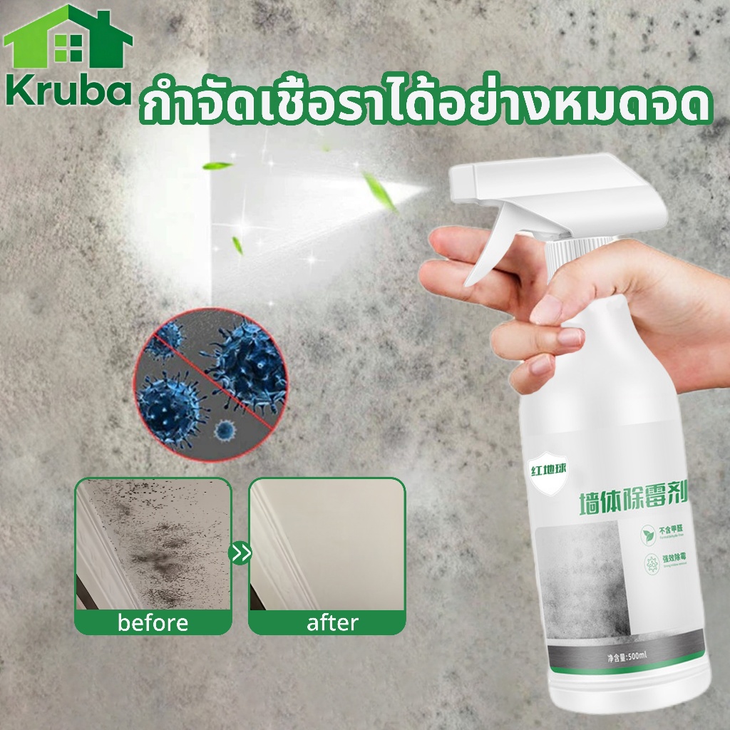 สเปรย์กำจัดเชื้อรา 500ml สำหรับกำแพง อัตราการฆ่าเชื้อ 99.9% ขจัดราได้อย่างรวดเร็ว