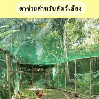 ถูกสุด ตาข่ายล้อมไก่ยาว100เมตร ตาข่ายพลาสติก ตาข่ายกันนก ตาข่ายไนล่อน อวนจับปลา ตะข่ายกันนก