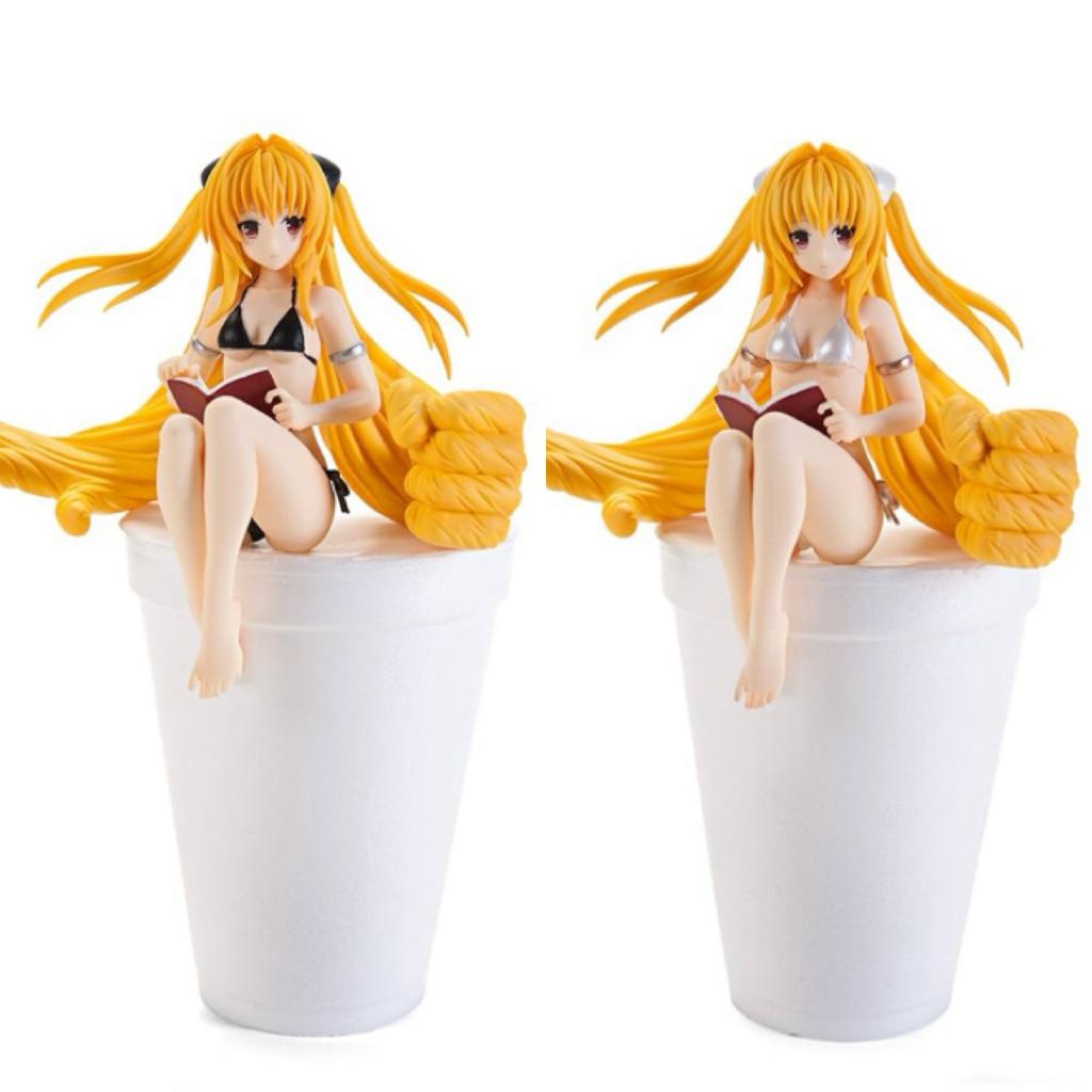 งานแท้ Furyu To Love Ru Darkness: Golden Darkness Konjiki No Yami Noodle Stopper Figure Black Ver. W