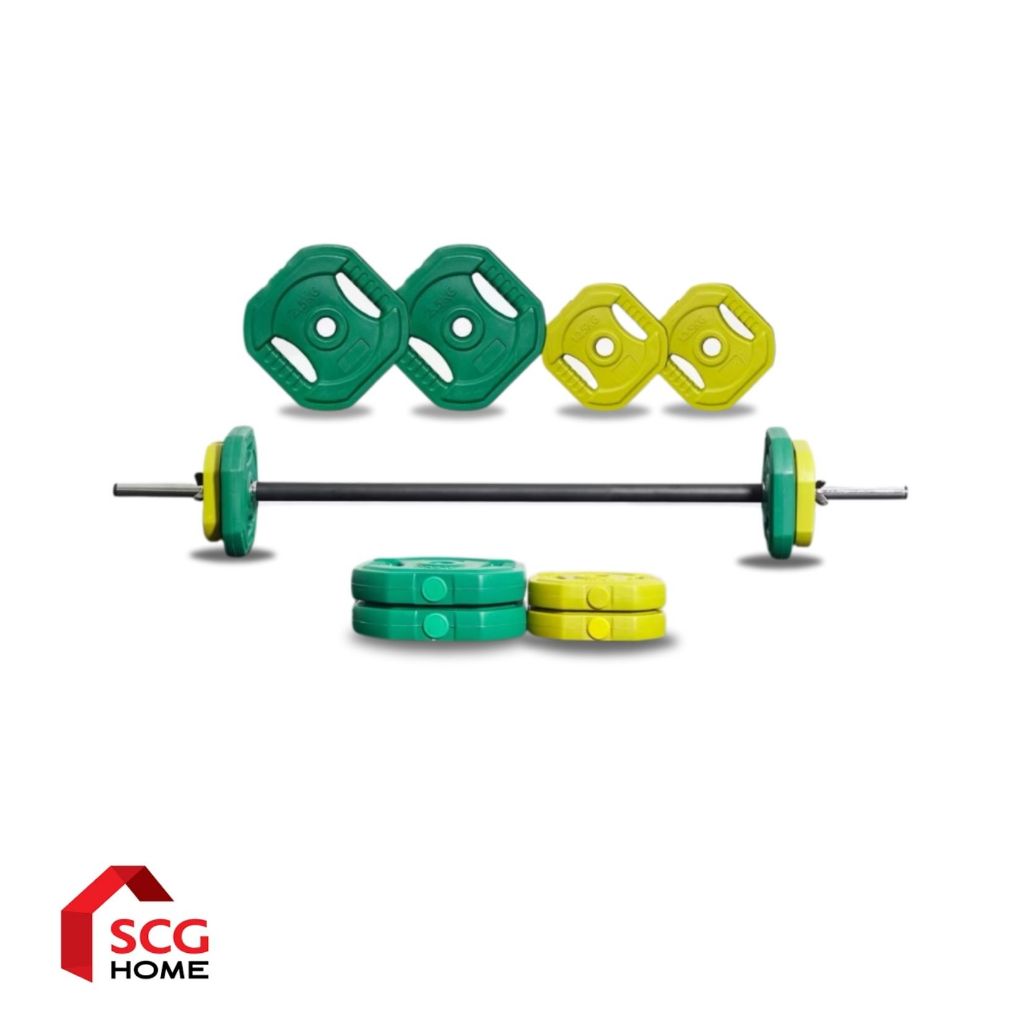 Homefittools เซ็ตบาร์เบลยกน้ำหนัก 10/20/30 kg.