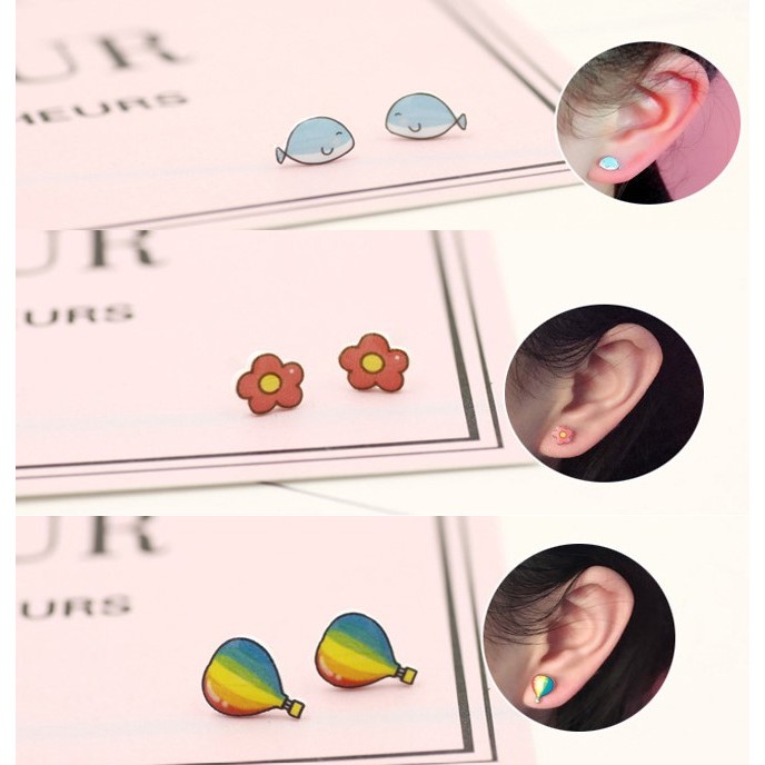 พร้อมส่ง ตุ้มหูแม่เหล็กแฟนซี ลายมินิมอล ไม่ต้องเจาะหู ตุ้มหูแฟชั่น ใส่ได้ทั้งชาย/หญิง