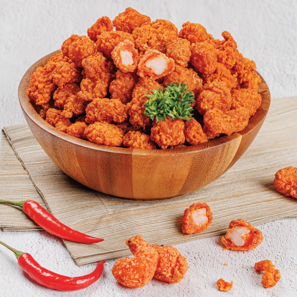 Qfresh กุ้งป๊อป รสฮอตแอนด์สไปซี่ 150 กรัม-Shrimp Pop Hot Chilli Spicy 150 G