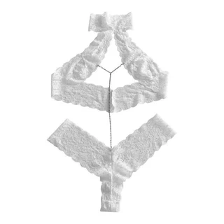 Sexy Girl🖤🖤Sexy lingerie ชุดบราลูกไม้ 2 ชิ้น ดีไซน์คอคล้อง วัสดุลูกไม้ จัดส่งจากประเทศไทย.