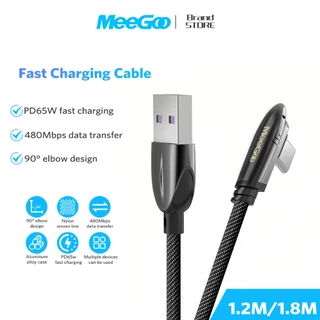 MEEGOO สายชาร์จเร็ว ข้อศอกโลหะผสมสังกะสี PD65W รองรับการส่งข้อมูล เหมาะสำหรับการชาร์จขณะเล่นเกม