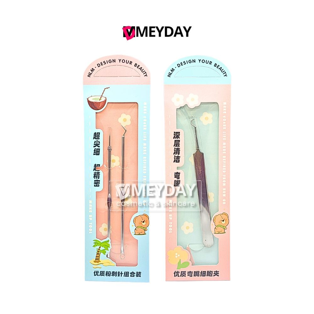 ( YH-51/53 )  ที่กดสิวสแตนเลส แบบ 2 หัว 2 ชิ้น / ที่กดสิวและหนีบหัวสิว 1 ชิ้น