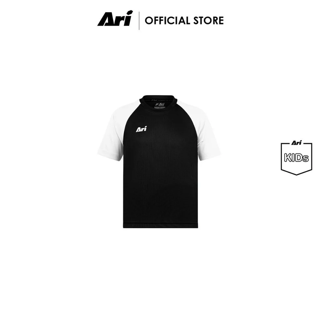 ARI KIDS ESSENTIAL 2TONES TEAM JERSEY - BLACK/WHITE (AAP3097-01) เสื้อฟุตบอล เด็ก อาริ ESSENTIAL 2TONES สีดำขาว