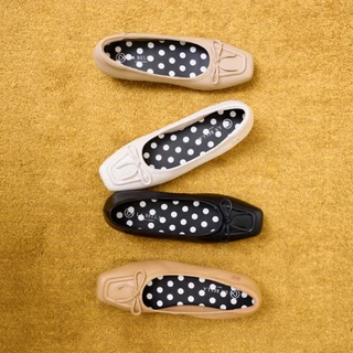 LA BELLA รองเท้าคัชชูหนังแกะ รุ่น TAYLOR POLKA DOT - FORMAL COLOR