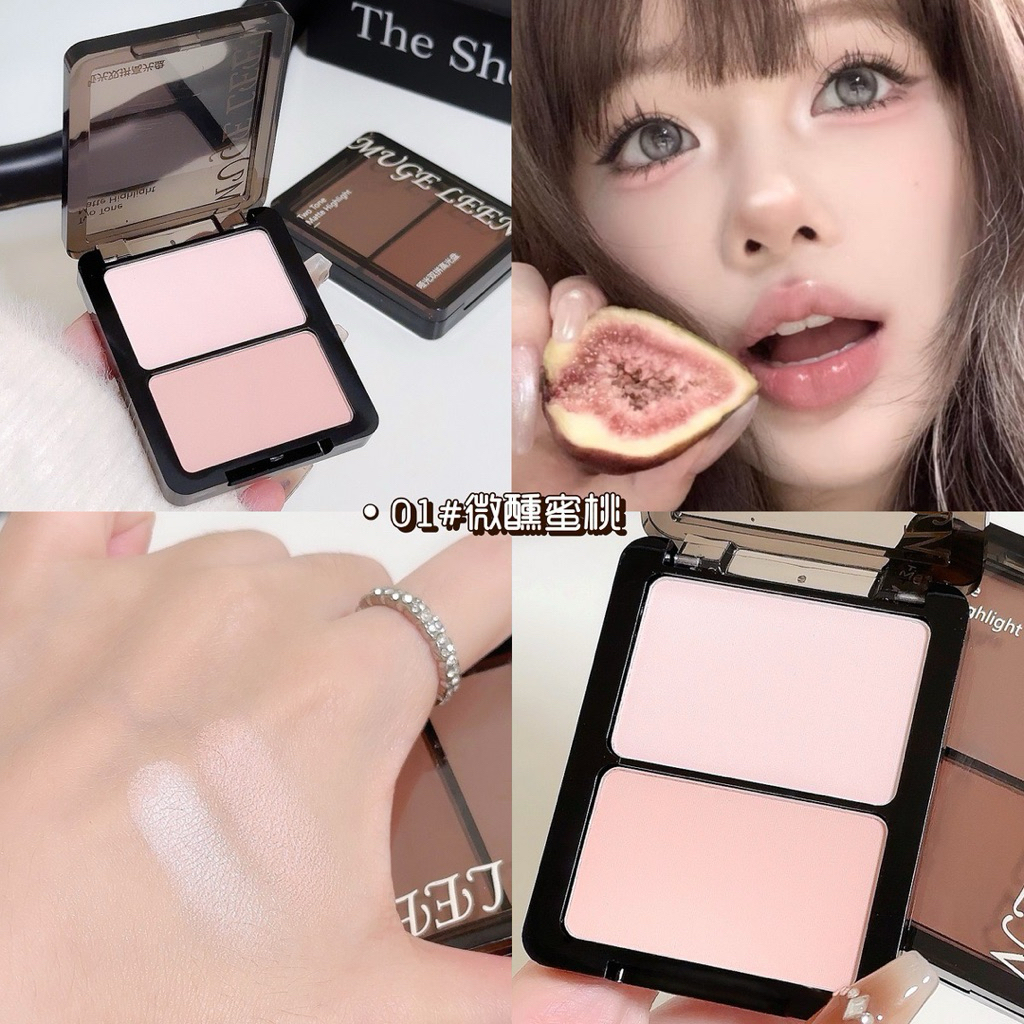 Two Tone Matte  Highlight พาเลตต์คอนทัวร์ไฮไลท์ 2 สี เนื้อแป้งบางเบา แบบแมตต์ ช่วยให้ใบหน้า ดวงตา จมูก ดูกระจ่างใส