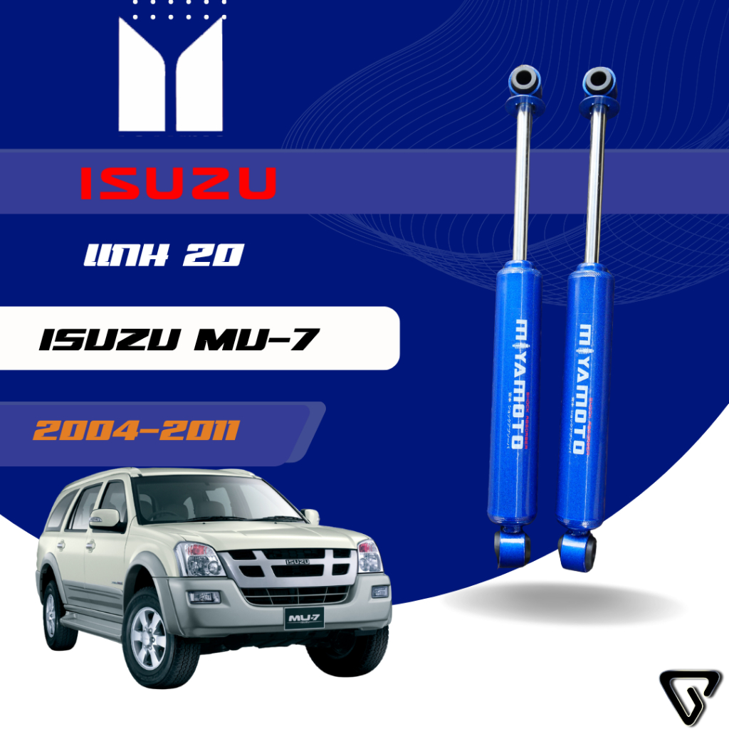 MIYAMOTO โช๊คอัพคู่หลัง แกน 20 มิล รถรุ่น ISUZU : MU-7 ปี 04-11