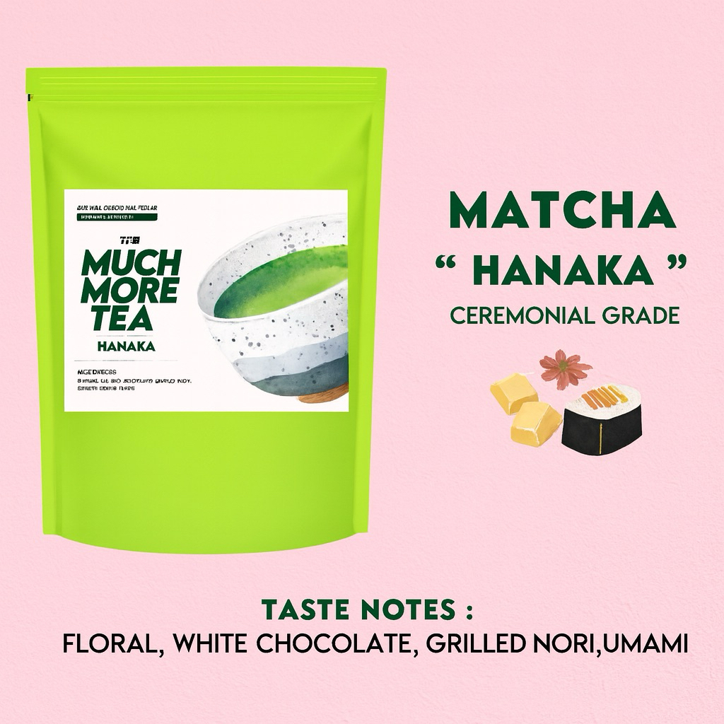 (พร้อมส่ง) Much more tea HANAKA 40g. Tastnotes :  Floral , White Chocolate , Grilled Nori , Umami  l