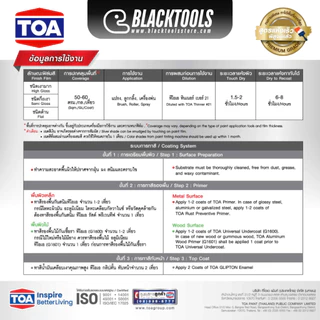 TOA สีน้ำมัน GLIPTON สีเคลือบเงา 1GL 3.785ลิตร BLACKTOOLS