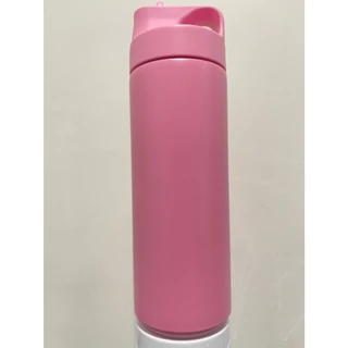 [เลเซอร์ฟรี] ใหม่ กระบอกเก็บความเย็นฝาหิ้ว 550ml มีหลอดในตัว สลักชื่อ / รูปฟรี