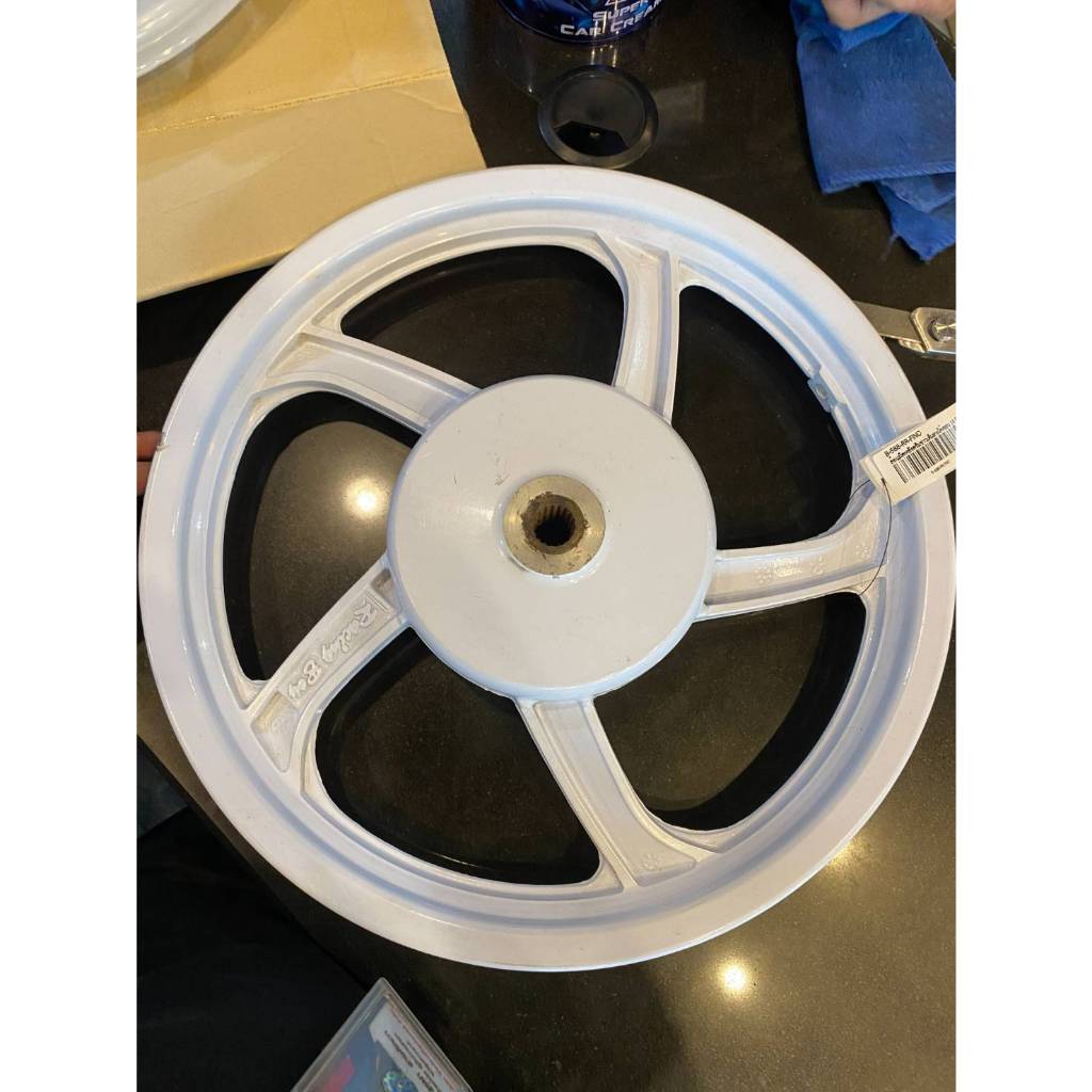 ล้อแม็ก racingboy ขอบ 14 ดิสหน้า 4 รู รุ่น FINO/MIO รุ่นเก่าคาร์บู# ขายตามสภาพ