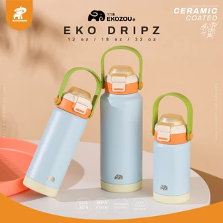 EKO DRIPZ แก้วน้ำเคลือบเซรามิก สแตนเลส 304 12/18/32oz ฝาหลอด กระดกดื่มได้