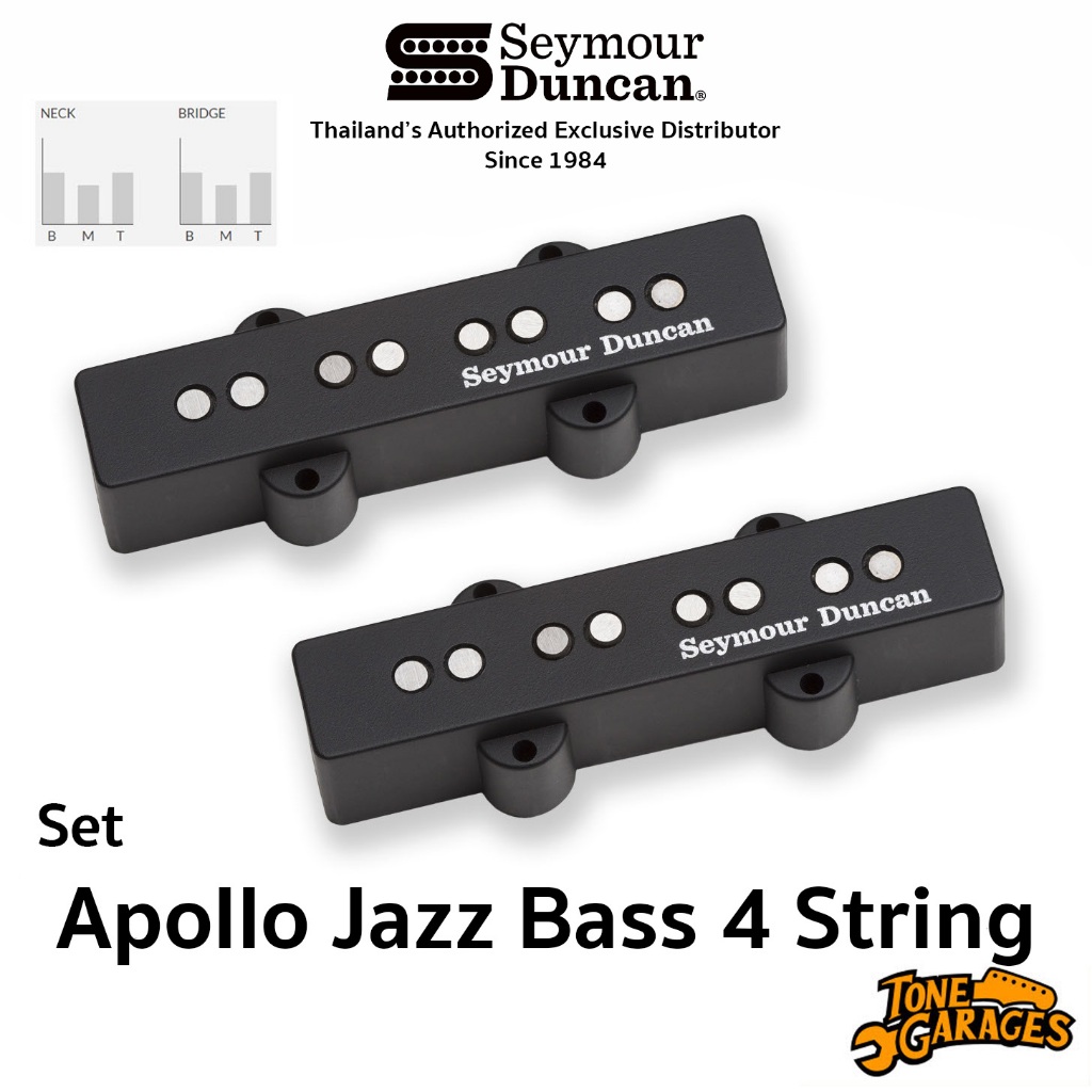 Seymour Duncan Apollo Jazz Bass 4 Stirng Pickup Set ปิ๊กอัพ แจ๊สเบส 4 สาย ของแท้ 100%