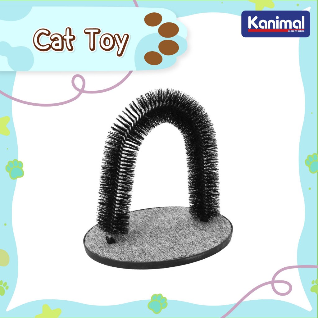 [510041] Kanimal Cat Grooming Toy ของเล่นแมว แปรงนวดขน ช่วยผลัดขนเสีย ผ่อนคลาย Size 28x35.5x32 ซม. (สีเทา)