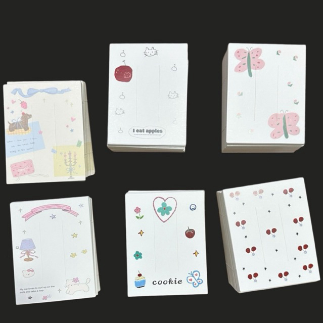 พร้อมส่ง🇹🇭 P001 กระดาษแพ๊คกิ๊บจำนวน 10 แผ่น แป้นติดกิ๊บ กระดาษติดกิ๊บ