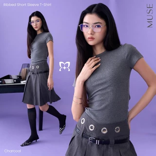 MUSE - Ribbed Short Sleeve T-Shirt