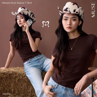 MUSE - Ribbed Short Sleeve T-Shirt