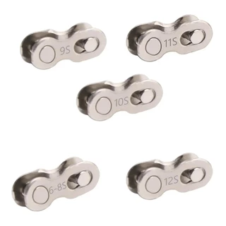 ข้อต่อโซ่จักรยาน แบบมีเกียร์ ชนิดปลดเร็ว Bicycle Chain Missing Link สีเงิน/ทอง 8/9/10/11/12 SP (1 ชุด)