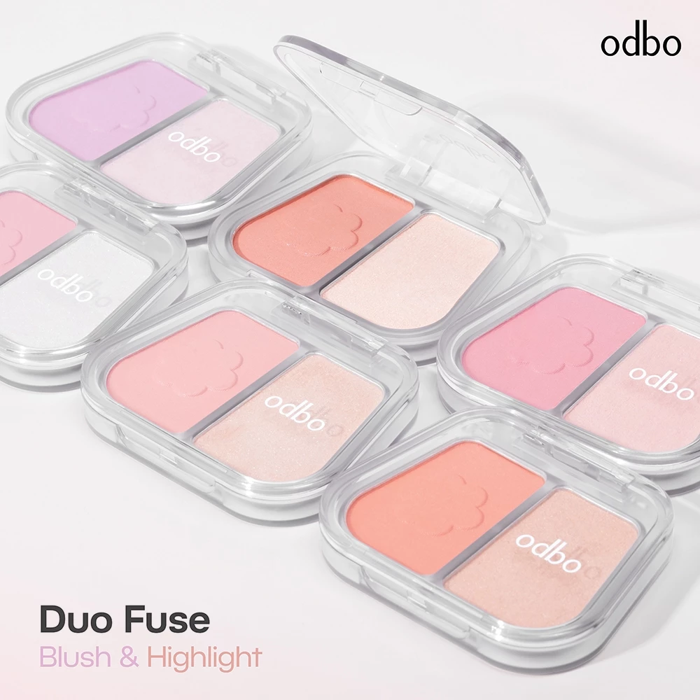 ODBO Duo Fuse Blush & Highlight บลัชโกลว์ดูโอ้ ติดทนนาน thumbnail 5