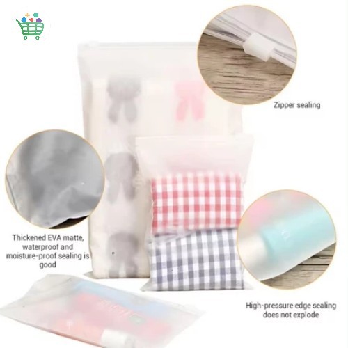 ถุงซิปรูด ใส่เสื้อผ้า แบบขุ่น ถุงซิปใส่เสื้อผ้า ถุงรูดเก็บเสื้อผ้า EVA เก็บเสื้อผ้า ถุงรูดเก็บเสื้อผ้าใส่เสื้อผ้า สำหรับ - รูปที่ 2