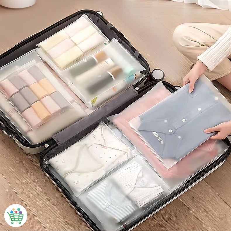 ถุงซิปรูด ใส่เสื้อผ้า แบบขุ่น ถุงซิปใส่เสื้อผ้า ถุงรูดเก็บเสื้อผ้า EVA เก็บเสื้อผ้า ถุงรูดเก็บเสื้อผ้าใส่เสื้อผ้า สำหรับ - รูปที่ 4