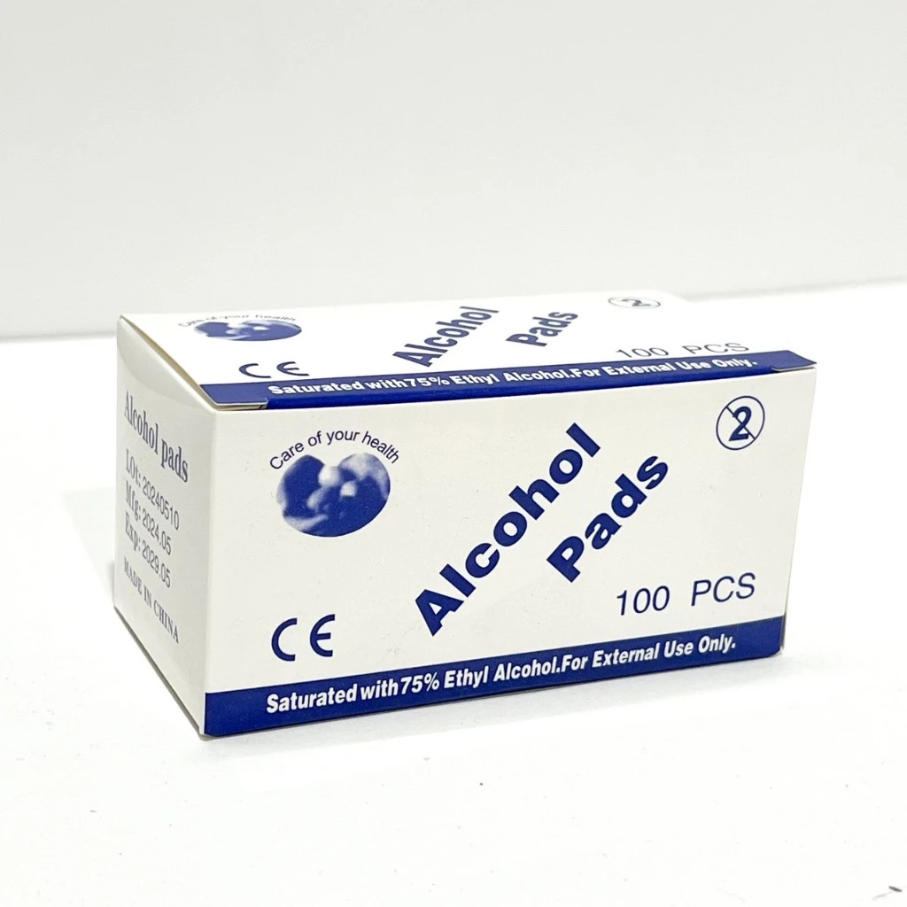 Alcohol pad แผ่นแอลกอฮอล์ 75% เช็ดทำความสะอาด พกพาง่าย แผ่นทำความสะอาด กล่อง100ชิ้น thumbnail 6