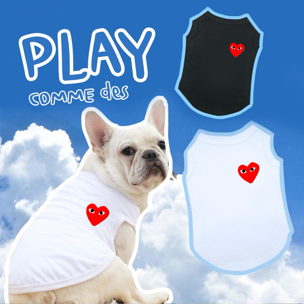 พร้อมส่ง  เสื้อหมา เสื้อแมว สกรีนลาย แบรนด์สุดฮิต  เนื้อผ้าคอตตอนแท้ 100%