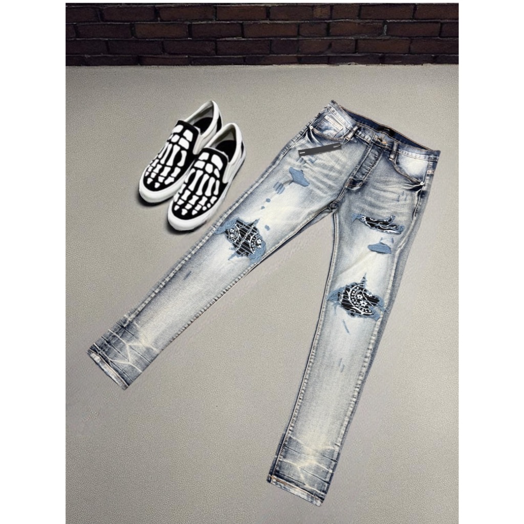 กางเกงยีนส์ขายาว Amiri เข่าลาย งานพรีเมียมตรงปก ราคาโรงงาน