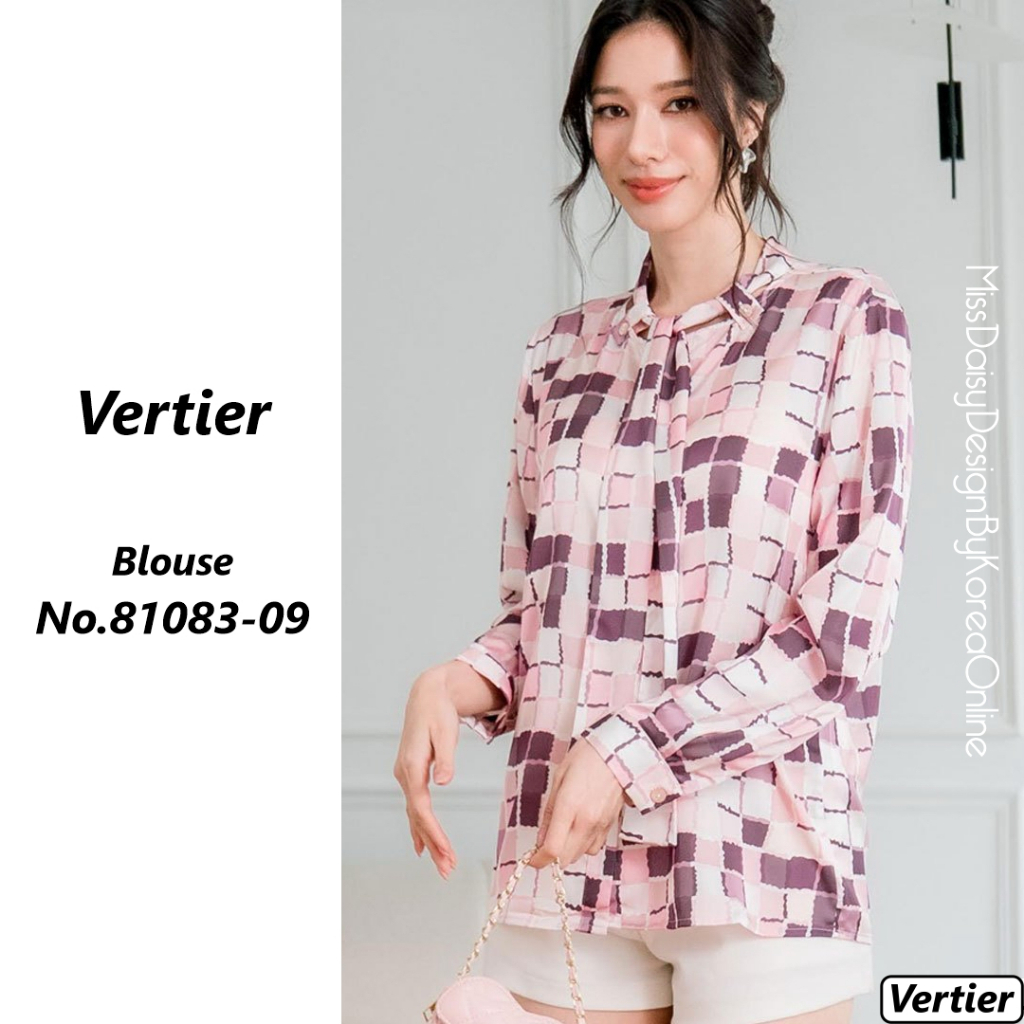 Vertier เสื้อแขนยาวผ้าพิมพ์ลาย No.81083 ผลิตจากผ้า Polyester 100%