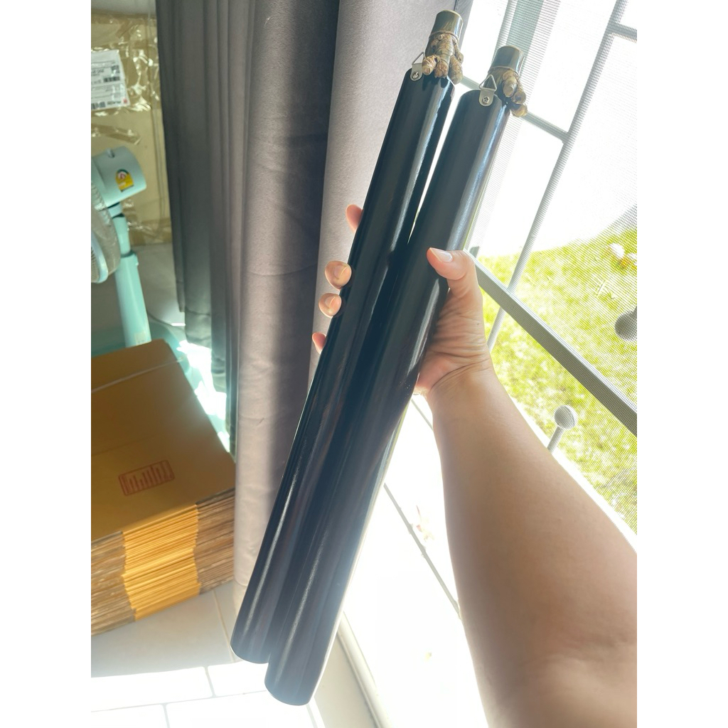 ไม้ไผ่สีดำ พ่นสีดำ งานDIY ของตกแต่งบ้าน